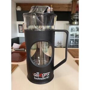NEW Allegra French‎ Press Pharmaceutical Promo Advertisement Coffee Pot